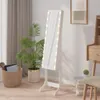 Standspiegel mit LED Weiß 34x37x146 cm Produktbild-Vorschau 2