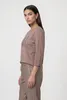 Monari Damen T-Shirt aus Baumwolle und Modal, Taupe, Größe Produktbild-Vorschau 3