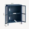 Sideboard ’Säkylä’ Stahl mit 2 Glastüren geriffelt 84 x 64 Produktbild-Vorschau 3