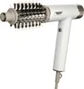 A white Shark brand hair dryer with a brush attachment is shown against a white background. Voir les images du produit