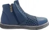 A side view of a single blue boot on a white background. Produktbild-Vorschau