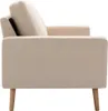 vidaXL 2-Sitzer-Sofa Creme Stoff Produktbild-Vorschau 4