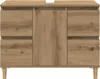 A front view of a wooden vanity cabinet with a cutout at the top for a sink. Náhľad obrázku produktu