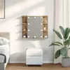 vidaXL Spiegelschrank mit LED Artisan Eichen-Optik Produktbild-Vorschau 3