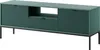 A green TV cabinet with black legs and black handles, shown from the front on a white background. Náhled obrázku produktu
