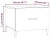 vidaXL Couchtisch mit Metallbeinen Räuchereiche 50x50x40 cm Produktbild-Vorschau 7