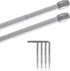 Vitragestangen silber - chrom matt 110 - 150 cm Produktbild-Vorschau 1