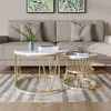 INONEFT, table d'appoint ronde, lot de 2, table de salon Voir les images du produit 2
