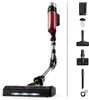 A cordless stick vacuum cleaner with various attachments displayed on a white background. Produktbild-Vorschau
