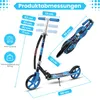 Habib Kickroller mit 205mm XXL Rädern | Klappbar: Blau Produktbild-Vorschau 6