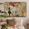 Wanddeko 120x80 cm - Banksy - Mädchen mit Luftballon, Produktbild-Vorschau 2