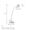 Lindby LED-Akku-Klemmleuchte Maori, weiß, Metall, CCT, dim. Produktbild-Vorschau 3