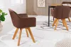 Design Stuhl LOFT antik braun drehbar Gestell aus massivem Produktbild-Vorschau 4