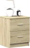 A bedside table with two drawers and a lamp and alarm clock on top. Náhľad obrázku produktu