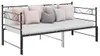 vidaXL Dagbed, uitschuifbaar, zwart, metaal, 90x200 cm Productafbeelding-voorbeeld 2