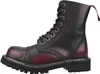 ANGRY ITCH-8-Loch Burgundy Red Rub-Off Leder Stiefel mit Produktbild-Vorschau 2
