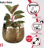 KOTARBAU® Keramik Blumentopf Gold rund Spiegeleffekt ⌀ 12,5 Produktbild-Vorschau 4