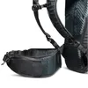 A close-up view of a backpack's hip belt and shoulder strap. Produktbild-Vorschau