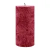 Bougie ronde en stéarine - rouge foncé 64x135 mm Voir les images du produit 2