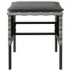 The Living Store Gartenhocker mit Kissen 4 Stk. Grau Poly Produktbild-Vorschau 6