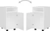 vidaXL Mobile laterale con rotelle bianco 33x38x60 cm Anteprima dell’immagine prodotto 7