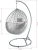 Polyrattan Hängesessel Hängekorb mit Gestell und XXL Produktbild-Vorschau 2