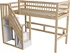 Sweiko Lit en bois massif 90x200, escalier avec armoire de Voir les images du produit 10