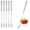 COM-FOUR® 6x Fondue Gabeln aus rostfreiem Edelstahl 26 cm - Produktbild-Vorschau 1