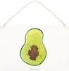 Mr. & Mrs. Panda Schild Avocado Kern DIN A5 - Weiß - Produktbild-Vorschau 1