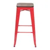 Tabouret de bar HWC-A73 avec assise en bois, chaise de bar, Voir les images du produit 3