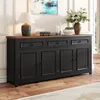Merax Buffet moderne avec 3 tiroirs et 4 portes, commode en Voir les images du produit 2