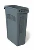 Rubbermaid Abfallbehälter Slim Jim mit Lüftungskanälen grau Produktbild-Vorschau 16