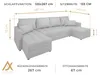 AX LIVING Ecksofas groß Dolceo 287 Sofa dunkelgrün mit Produktbild-Vorschau 7