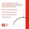 MAWA Kleiderbügel, 50er-Set, rutschfest, 40 cm, Schwarz, Produktbild-Vorschau 3