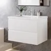 80 cm Badmöbel-Set Unterschrank mit Keramik waschtisch 2 Produktbild-Vorschau 1