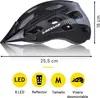 DUNLOP KASK Rowerowy M regulowany czerwone światło LED z Podgląd zdjęcia produktu 3