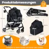 COSTWAY Kočík pre psa 3 v 1, kočík pre psa s nastaviteľnou Náhľad obrázku produktu 3