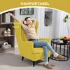 Křeslo HOMCOM s podnožkou, v provedení imitace lnu, s Náhled obrázku produktu 5