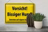 Blechschild Warnschild 30x20cm Vorsicht bissiger Hund Produktbild-Vorschau 4