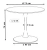 Runder Esstisch VICTORY SLIM Ø 70 cm | Filigraner Produktbild-Vorschau 6