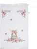 Clayre & Eef Gästehandtuch 40x66 cm Weiß Rosa Baumwolle Produktbild-Vorschau 2