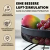 eluno 2-stöckige Obstetagere mit Bananenhalter, Brotkorb, Produktbild-Vorschau 5