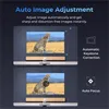 A split image showing a projector displaying a cheetah image, with one half demonstrating automatic keystone correction and the other demonstrating auto focus. Produktbild-Vorschau