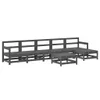 vidaXL 7-tlg. Garten-Lounge-Set mit Kissen Grau Massivholz Produktbild-Vorschau 3