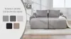 Modulares Cordsofa - 2-Sitzer mit 2 Hockern, Khaki-Hellgrau Produktbild-Vorschau 19
