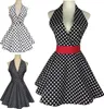 Süße Retro-Schürze für Damen, V-Ausschnitt, gepunktet, Produktbild-Vorschau 10