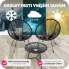 2 zahradní židle Santana se stolem - černé Náhled obrázku produktu 8