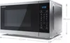 Sharp YC-MG252AE-S, Arbeitsplatte, Grill-Mikrowelle, 25 l, Voir les images du produit 5