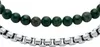 Fossil Armband-Set Herren Perlen Achat Grün und Edelstahl Produktbild-Vorschau 3