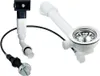 A sink drain assembly with overflow and a control knob. Produktbild-Vorschau